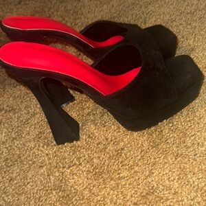 Elegant Black Women's Platform Heels